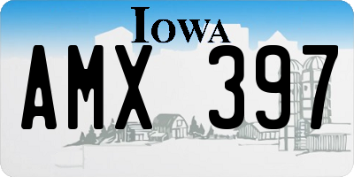 IA license plate AMX397