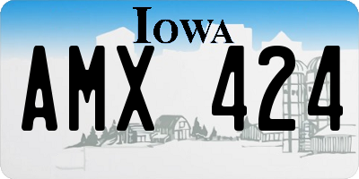 IA license plate AMX424