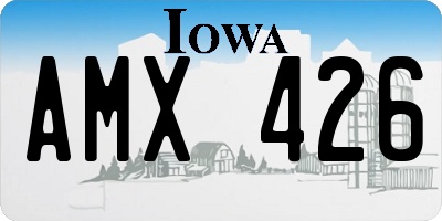 IA license plate AMX426