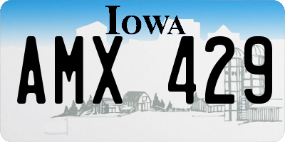 IA license plate AMX429