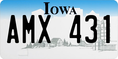 IA license plate AMX431