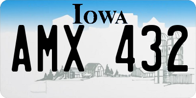 IA license plate AMX432