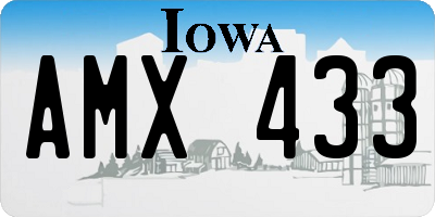 IA license plate AMX433