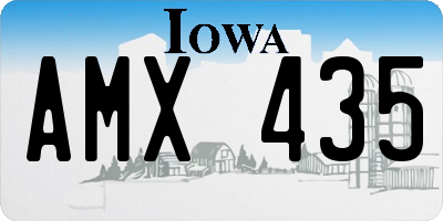 IA license plate AMX435