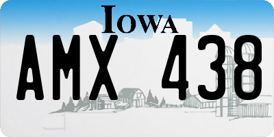 IA license plate AMX438