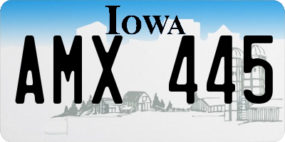 IA license plate AMX445