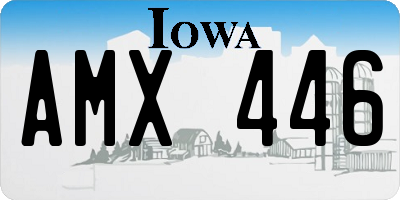 IA license plate AMX446