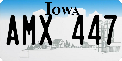IA license plate AMX447