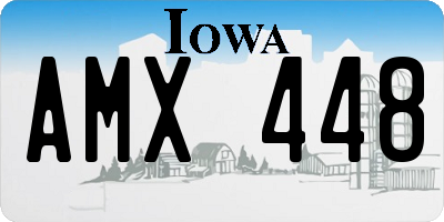 IA license plate AMX448