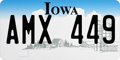 IA license plate AMX449