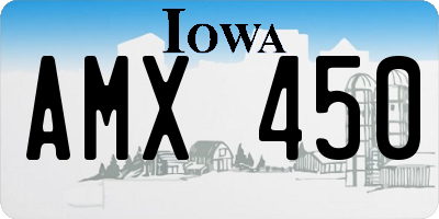 IA license plate AMX450