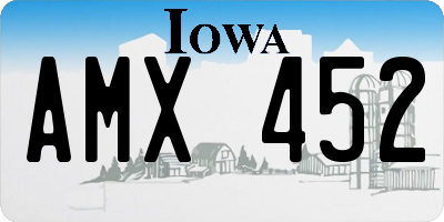 IA license plate AMX452
