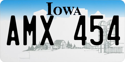 IA license plate AMX454