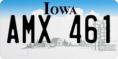 IA license plate AMX461