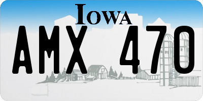 IA license plate AMX470