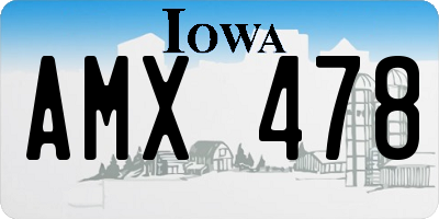 IA license plate AMX478