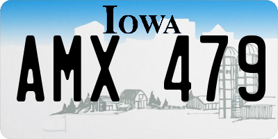 IA license plate AMX479
