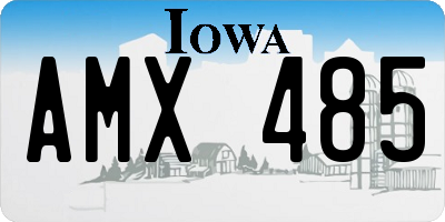 IA license plate AMX485