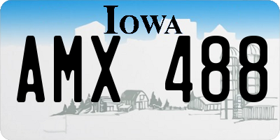IA license plate AMX488