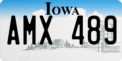 IA license plate AMX489