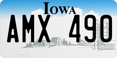IA license plate AMX490