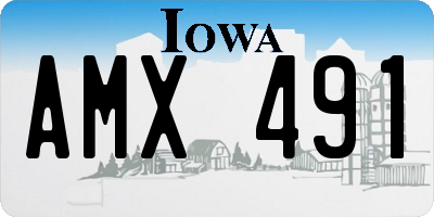 IA license plate AMX491