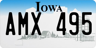 IA license plate AMX495