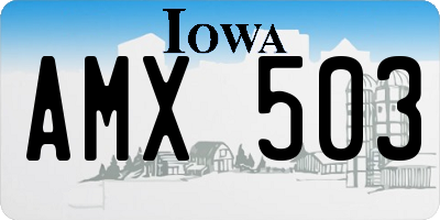 IA license plate AMX503