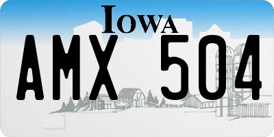 IA license plate AMX504