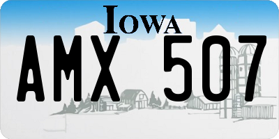 IA license plate AMX507