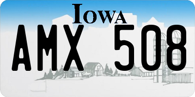 IA license plate AMX508
