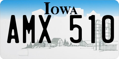 IA license plate AMX510
