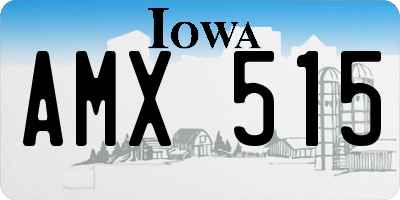 IA license plate AMX515