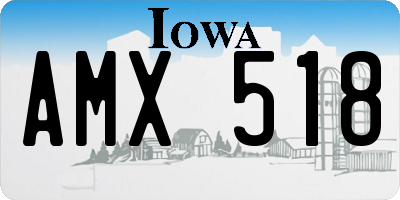 IA license plate AMX518