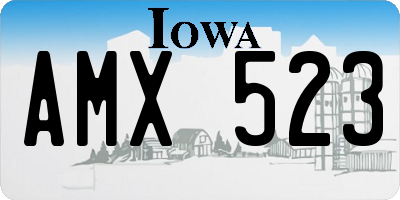 IA license plate AMX523