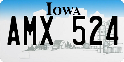 IA license plate AMX524