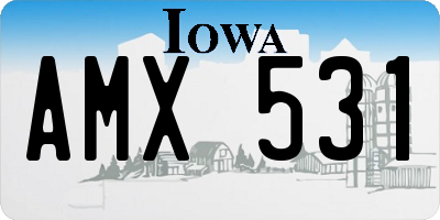 IA license plate AMX531