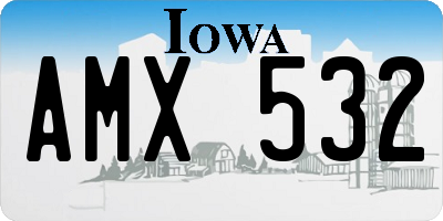 IA license plate AMX532