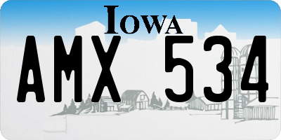 IA license plate AMX534