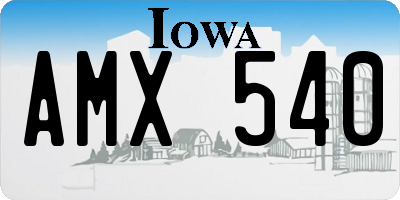IA license plate AMX540