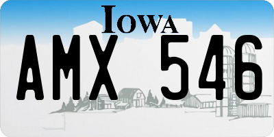 IA license plate AMX546