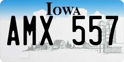 IA license plate AMX557
