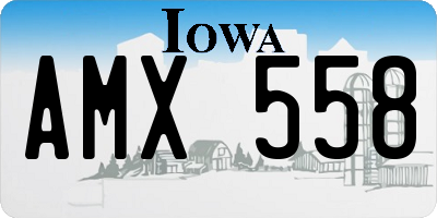 IA license plate AMX558