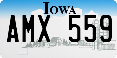 IA license plate AMX559