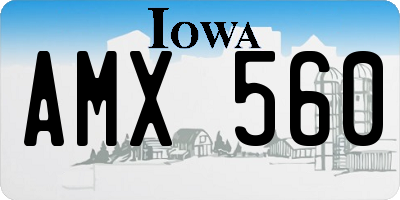 IA license plate AMX560