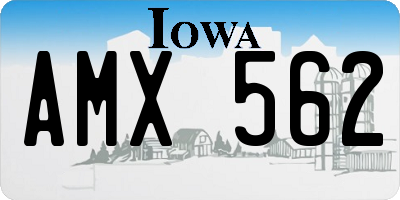IA license plate AMX562