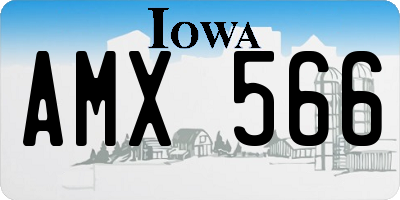 IA license plate AMX566