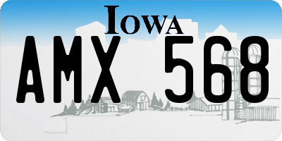 IA license plate AMX568