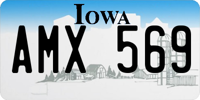 IA license plate AMX569