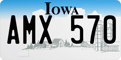 IA license plate AMX570